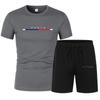 Modische lässige zweiteilige Sportbekleidung Schnelltrocknendes T-Shirt kombiniert mit Shorts Herren Atmungsaktiver Sporttrainingsanzug