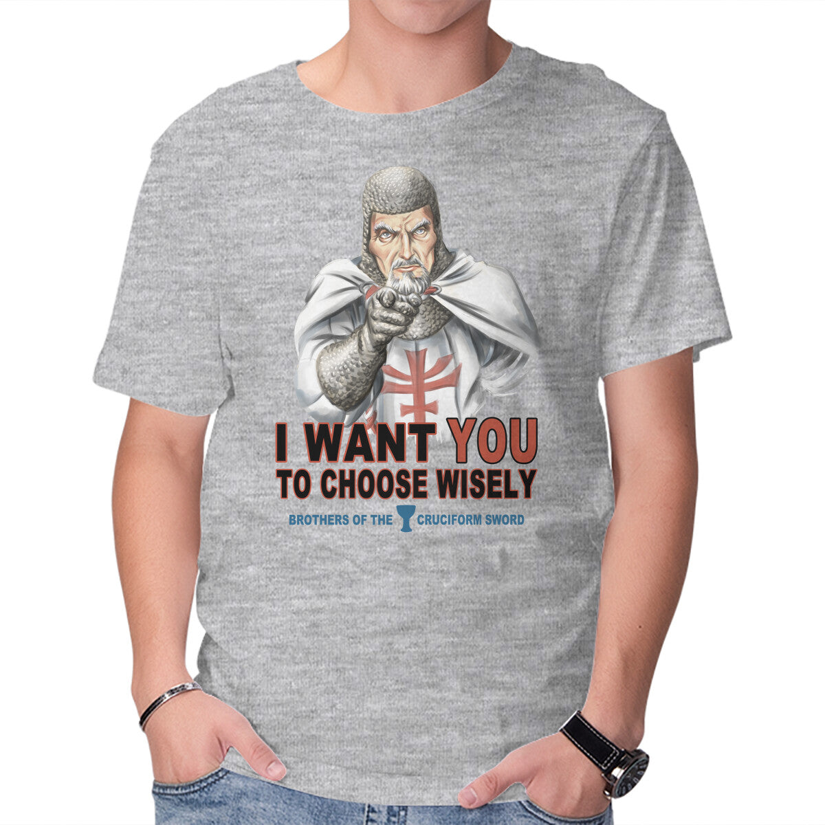 Unisex Crew Neck T-Shirt Choose Wisely Graphic Short Sleeve Casual Tee XXXL
