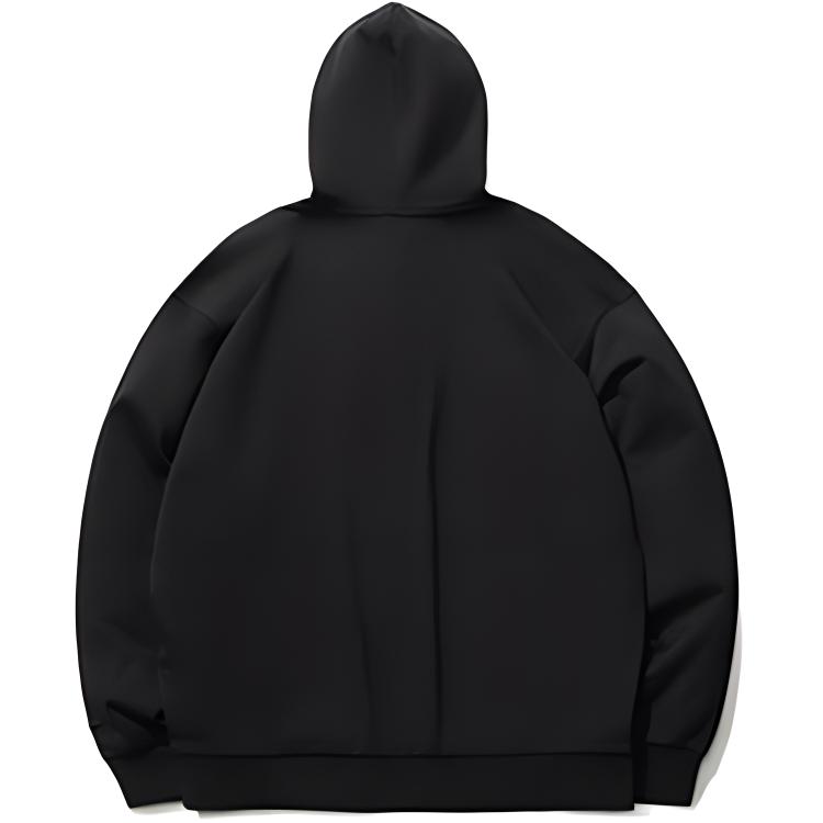 Li-Ning Lettered Hooded Comfortable Versatile Breathable Loose Sweatshirt Men sweatshirt Black YWDT103-1