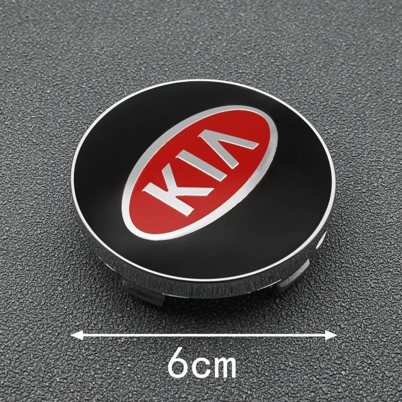 4 Stück 60mm Auto Styling Radnabenkappen Abdeckung Emblem Abzeichen Für Kia Ceed Picanto Rio 3 5 K3 K5 Sorento Optoma Soul Zubehör
