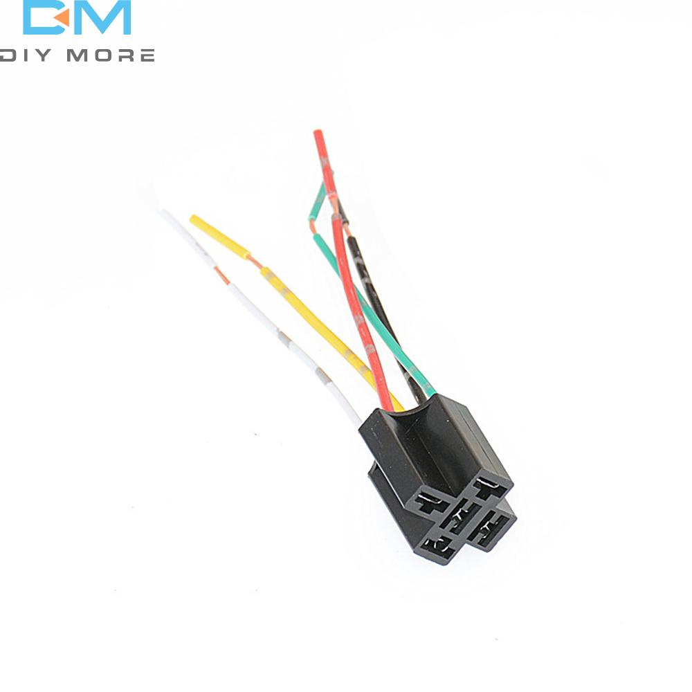 1/5 Pcs 5Pin Automotive Relay Socket Harness Connector Plug Bakelite Relay Base Seat for 12V 24V 4Pin 5Pin Auto Relay