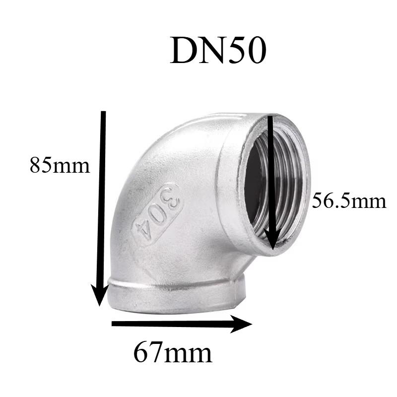 304 Edelstahl Innendraht Winkel Gewinde rechter Winkel 90 Grad Innengewindeanschluss Wasserrohrzubehör