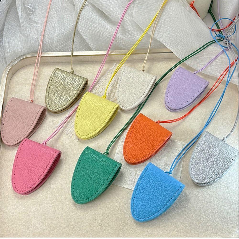 Neck Hanging Pu Leather Magnetic Glasses Bag Sunglasses Pendant  Travel Accessory