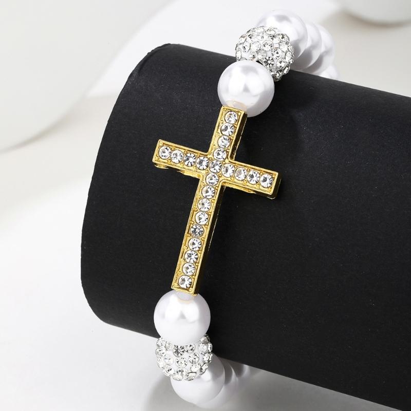 Comfortable Bracelet Expandable Religious Beaded Chain with Metallic Finish and Stylish Layering Potential for Adults