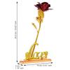 Beste Wünsche Künstliche Rose Blume Dekorative Schaustück Geschenk | Valentinstagsgeschenk für Freundin Freund | Valentinstag Dekoartikel