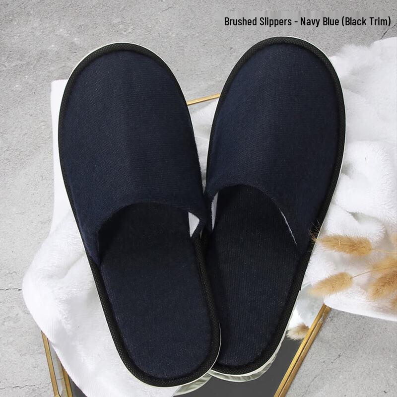 100 Pairs Individually Wrapped Disposable Hotel Slippers