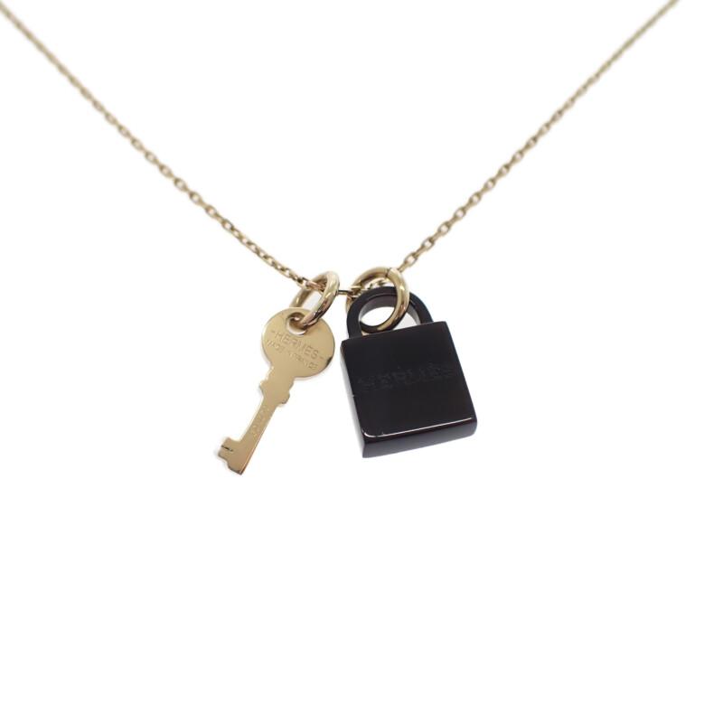 

HERMES H057027FD00 Necklace gold/black metal/Buffalo horn Women