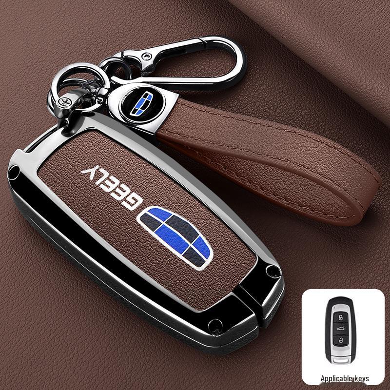 Premium Protective Key Cover for Geely Emgrand: Fits 26 Models including Xingyue L, Xingrui, Boyue L, Haoyue, Bin Yue – Men's Buckle Design