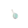 Aqua Chalcedony Gemstone Zircon Pendant 925 Sterling Silver Jewelry Gift For Her CZP-7-8