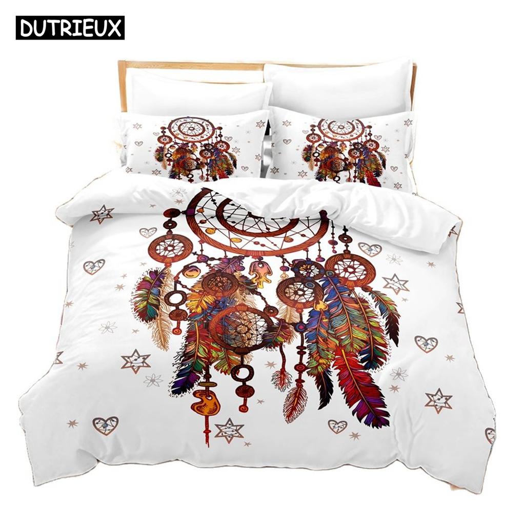 3D Printed  Dream Catcher Bedding Set Down Quilt Cover With Pillowcase Double SIngle King