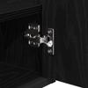 Bathroom Furniture Set with Door Black Oak Effect Wood Based Material