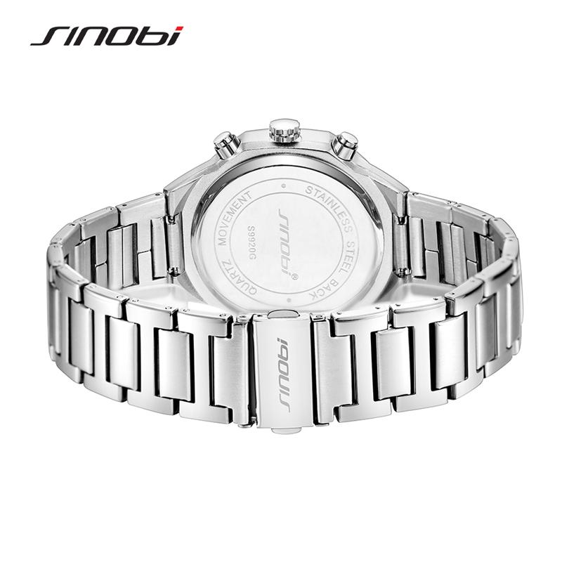 SINOBI Design nou Ceasuri cu calendar pentru bărbați Stiluri de modă Ceasuri de mână cu quartz pentru bărbați Cronograf original Cadouri pentru bărbați Ceas