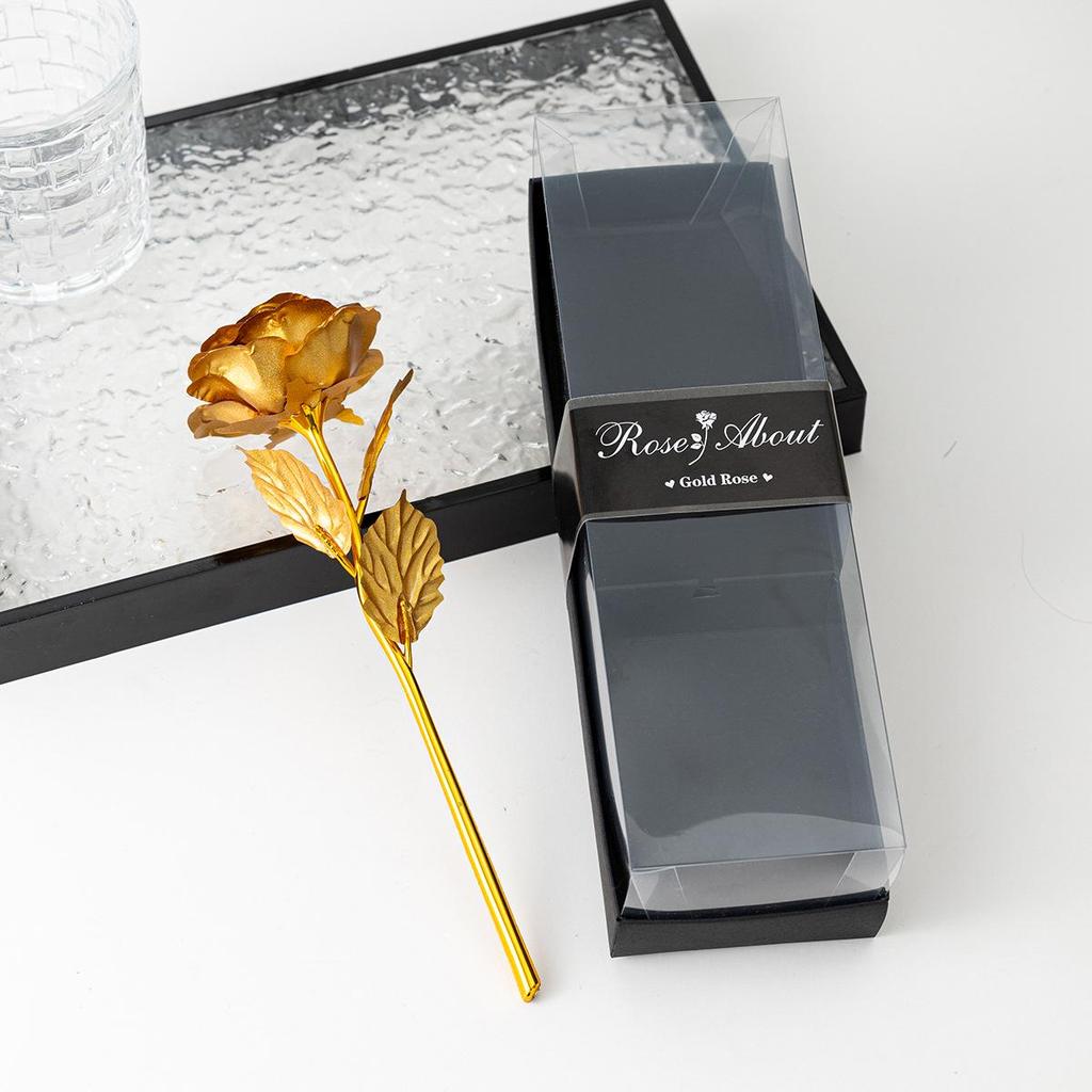 Gold Foil Rose Flower Gift – Perfect for Birthdays & Valentine's Day