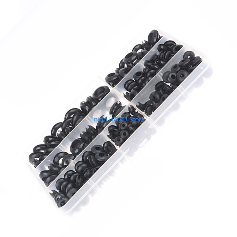 A5YD 260Pcs Rubber Grommets Rubber Wire Grommets Rubber Hole Grommet Gaskets China Mainland