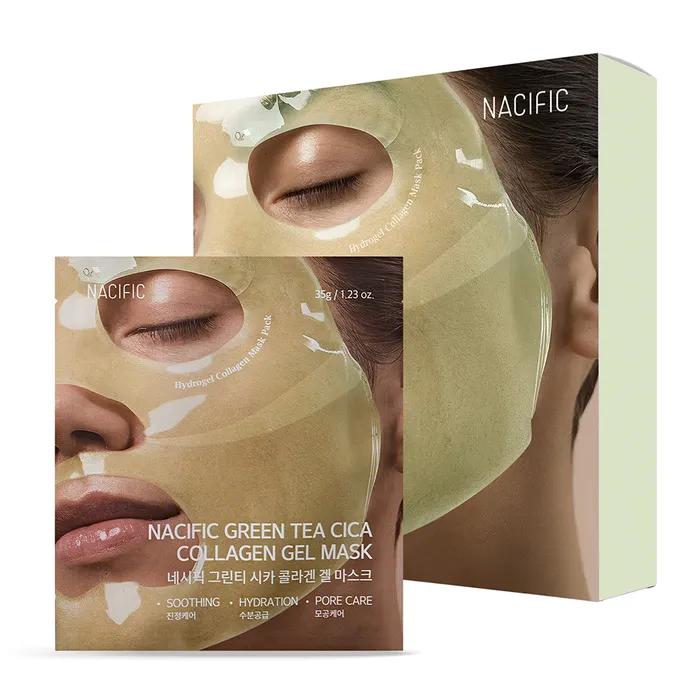 Nespic Green Tea Cica Collagen Gel Mask 4 Sheets