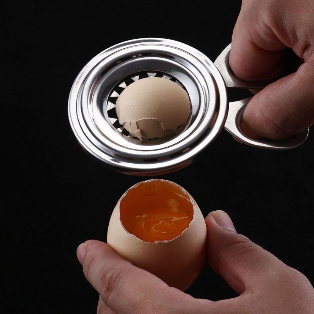 2PCS Stainless Steel Egg Shell Cutter Manual Operation Egg Opener Handheld Egg Breaker Cooking Tool
