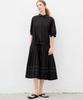 Mite Stitch Line Pleats Dress_Black