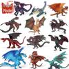 Mythical Beast Dragon Figurines: Children's Toy Models In Solid Plastic