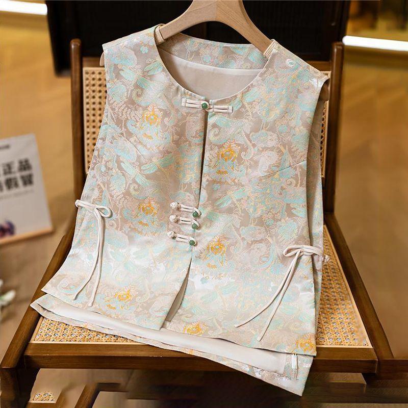 Vest Retro Style Jacquard Vest Women's 2025 New Top