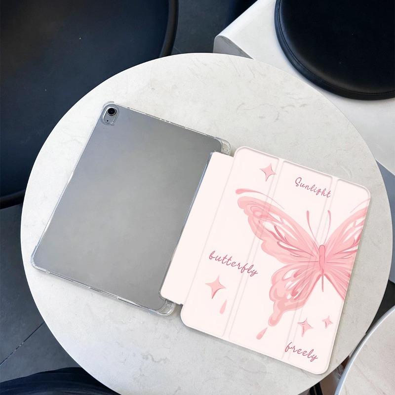 Pink Butterfly Case for Ipad Air 5 4 Pro 11 2nd 3rd 4th Ipad Mini6 8.3 10.2 7/8/9th Gen 10.9 10th Gen 7 8 9th 10.2 Funda Cover
