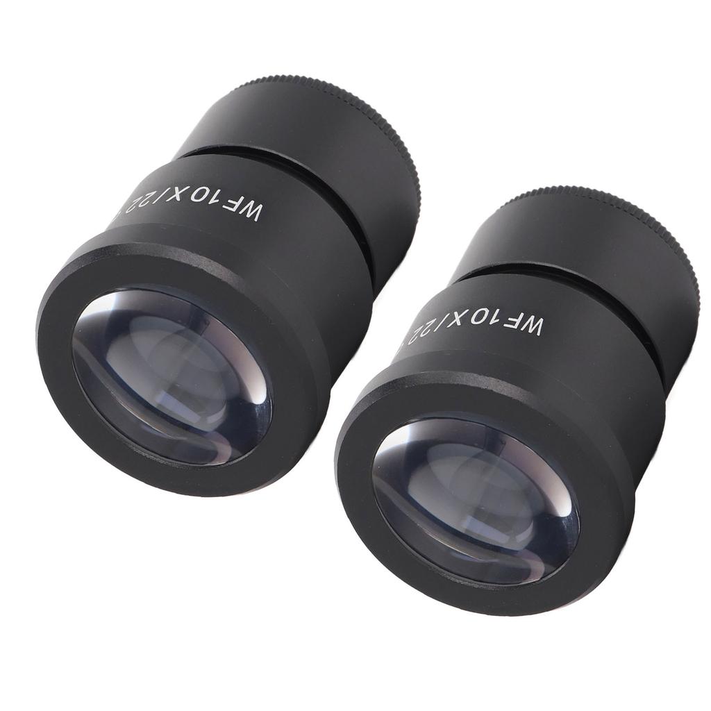 2 Stück Mikroskop-Okular 10X Aluminiumlegierung Weitwinkel Biologisches Okular 22mm Augenabstand 30mm Einbaumaß