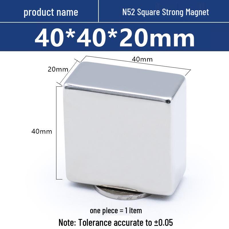 N52 40mm Neodymium Iron Boron Square Magnet Strip