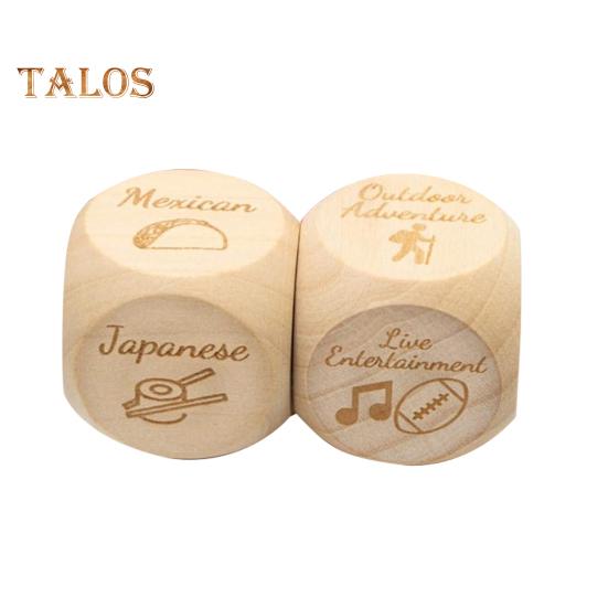 1 Set Decision Dice for Couples Wooden 5 Dices And Board Set Date Night Dice Food Dice for Valentine Day Bridal Shower Bachelorette Wedding Gift