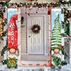 Merry Christmas Porch Sign Carnival 1 Pair Polyester Indoor Outdoor Decor