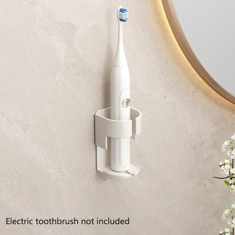 Electric Toothbrush Holder Rack Saves Space Seamless Bathroom Self-Adhesive Wall-Mounted Toothbrush Storage Base