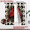 2pcs, 2D FLAT PRINTING Curtains (Without Rod) Cardinal Wreath Holiday Curtains Polyester Curtains Decorations Inside Perfect for