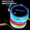 2PC LED Illuminated Car Water Cup Coaster Auto Interior Atmosphere Light Coaster for Mercedes Benz C260 W204 W205 W211 W212 W190