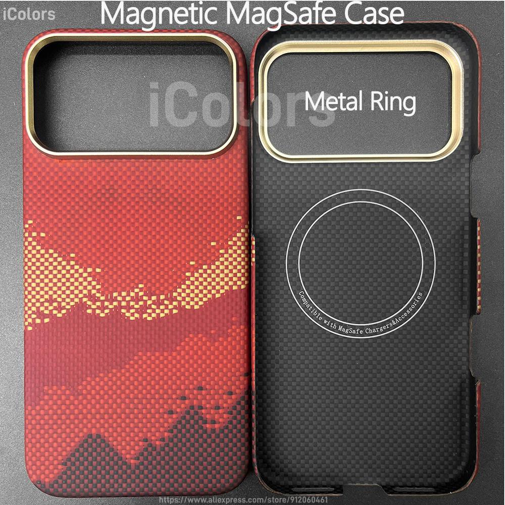 For iPhone 17 Pro Max/17 Pro/17 Air/17 Aramid Carbon Fiber Case Ultra Thin Lightweight Cover Compatible with MagSafe
