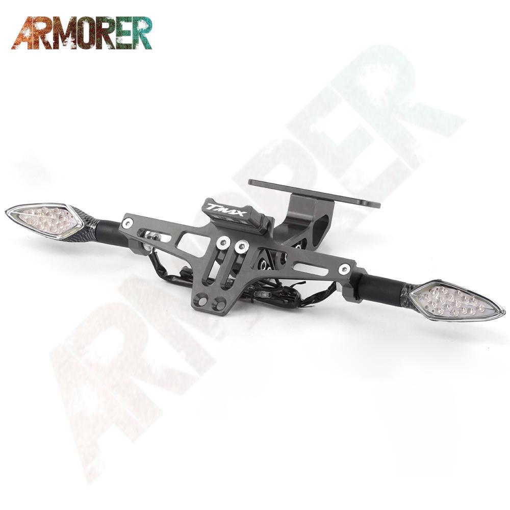 Suport universal pentru plăcuță de înmatriculare Lumină LED pentru YAMAHA T-MAX 530 SX/DX TMAX 560 tech max Aripa pentru coadă pentru motociclete
