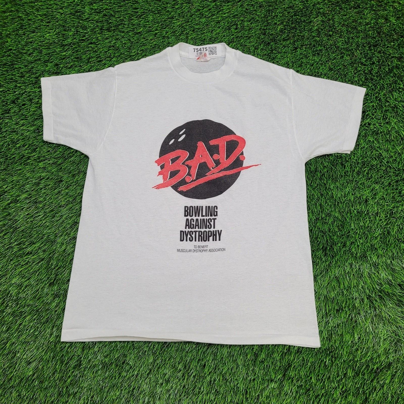 

Vintage 80s BAD Bowling Shirt S/M 19x25 USA L
