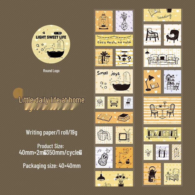 Ketchup Girl Sweet Daily Writing Paper Washi Tape - 4 Styles for DIY Decoration