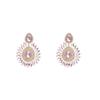 Exaggerated Rhinestone Flower Earrings - Retro Court Style Studs, Fashionable Design for a Unique Look