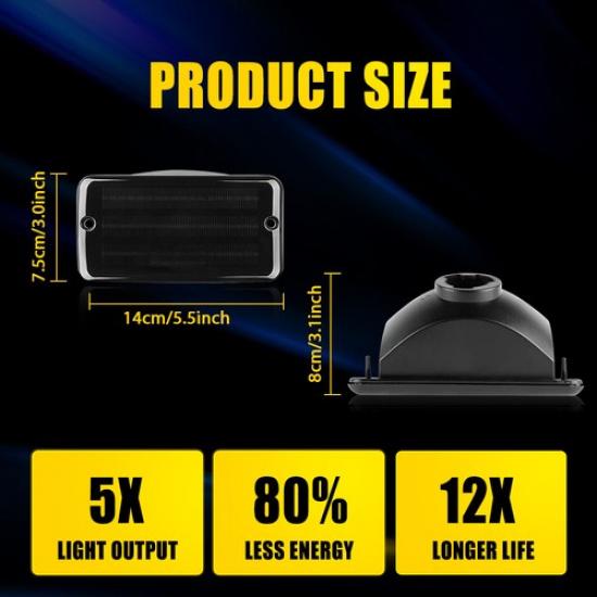 2PC L&R Amber Dynamic LED Side Front Marker Fit Light Jeep Wrangler TJ 1997-2006