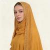 A007 Rhinestone & Pearl Embellished Long Scarf with Lace Trim