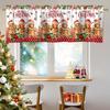 Christmas Short Curtains Valances Christmas Decorations for Home 2026 Xmas Ornaments Windows Treatments for Kitchen Bathroom