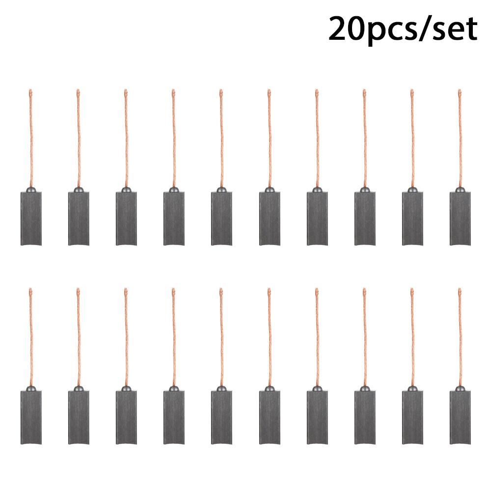 10/20pcs Hot sale Generic 4.5 x 6.5 x 20mm Leads Generator Carbon Brushes Wire Electric Motor Brush Replacement