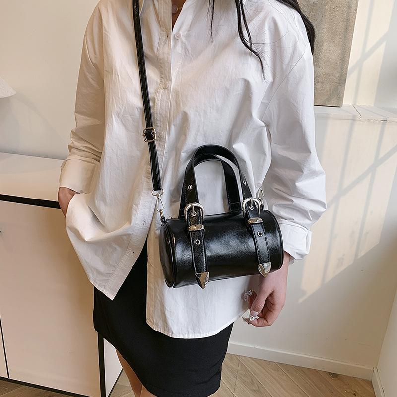 Fashion Hand Carry Cylinder Bag Women's New Casual Messenger Bag Versatile Shoulder Bag
