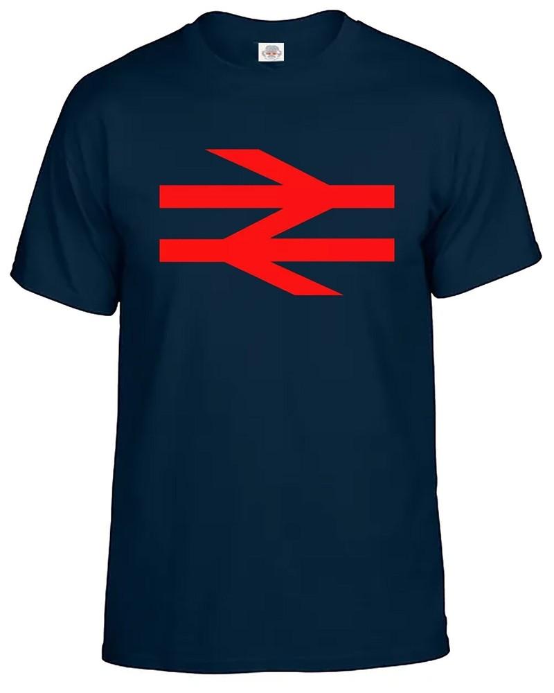British rail tshirt logo symbol mens retro were getting there gift tee top 2XL