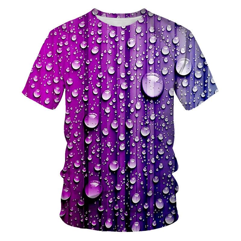 Ice 3D Printed T-shirts for Men and Women, Drip, O-neck T-shirts, Log Fashion, Street Clothing Look, Kids Top Clothes