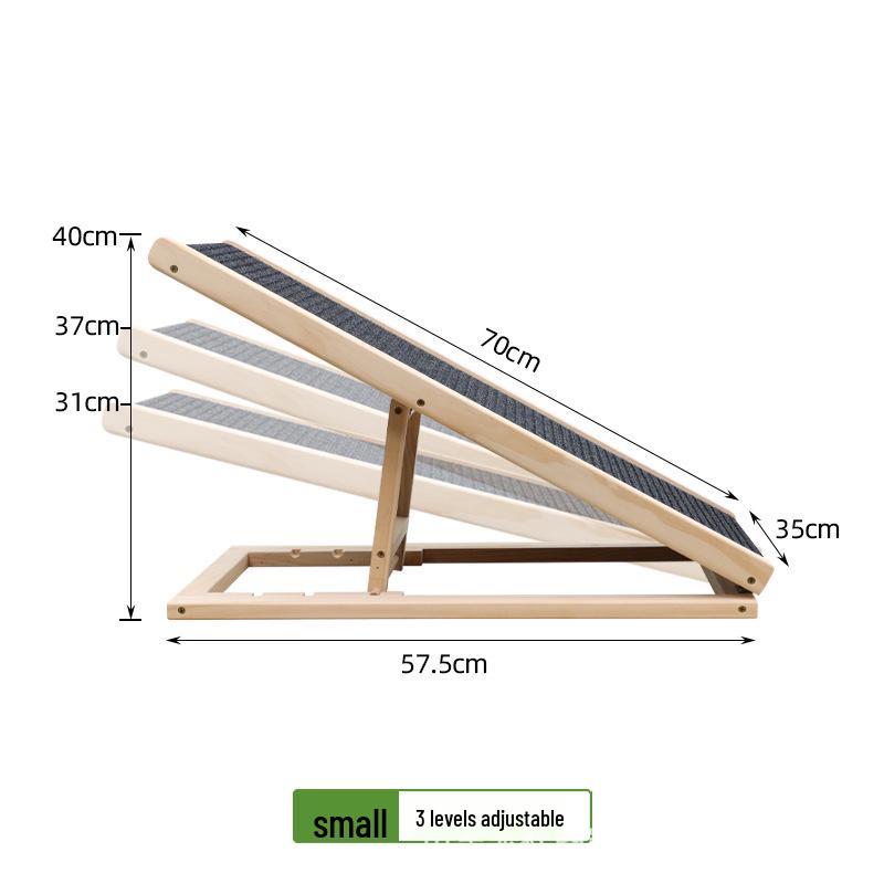 Customizable Solid Wood Pet Stairs for Elderly Dogs, No Brand, Free Labeling
