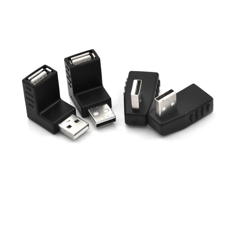 Usb 2.0 Male To Female Angled Adaptor L Shaped Extension Connector