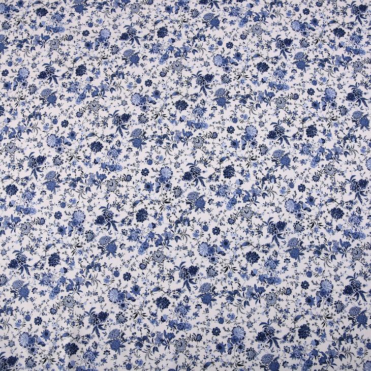 Elegant Blue Small Floral Pattern 3d Digital Printed Fabric Guangzhou for Garment синий