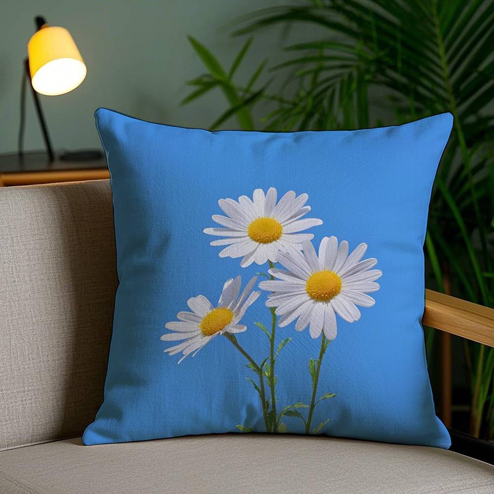

Символы невинности и надежды Наволочка с ромашками Наволочка против пылевых клещей Невидимая молния Шелковистый короткий плюш Чехол на подушку для дивана 12x12Inch