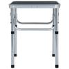 VidaXL Table pliable de camping Gris Aluminium 60x45 cm