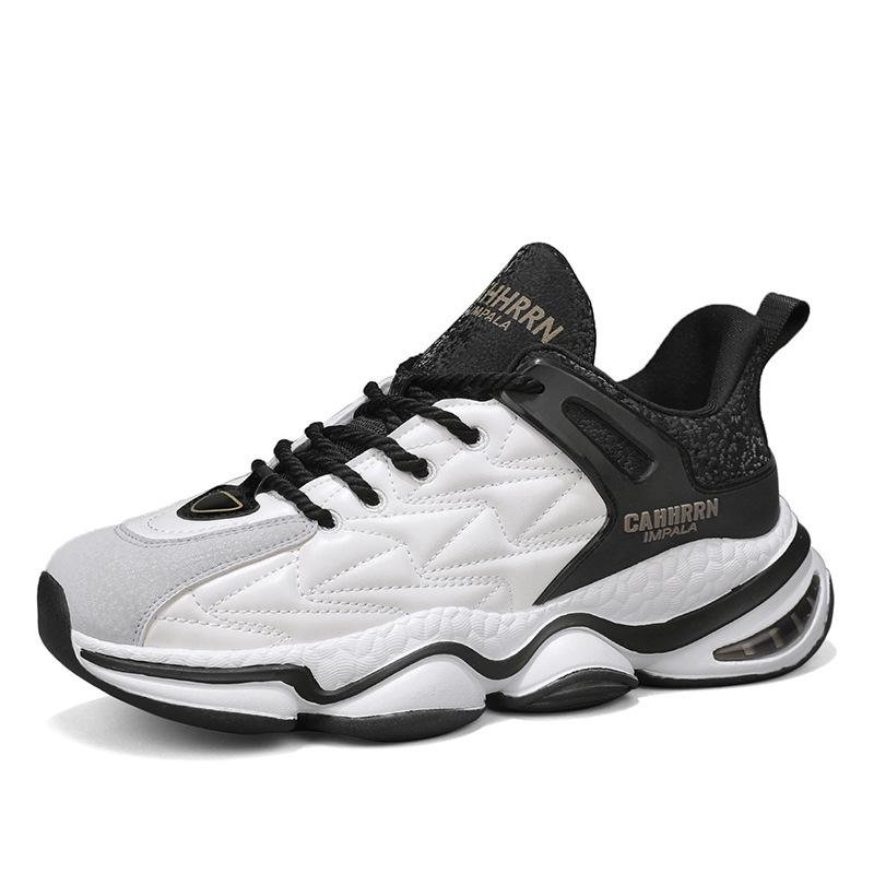 

Korean Casual Shoes Thick Bottom Fashion Versatile Shoes Men Low-top Outdoor Running Sneakers Non-slip Comfort Tide Shoes Tenis 39 білий