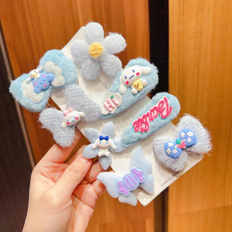 Pink 50-Piece Cute Hair Clip Set: Sweet Girly Japanese Cartoon Bangs Accessories